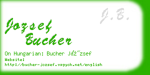 jozsef bucher business card